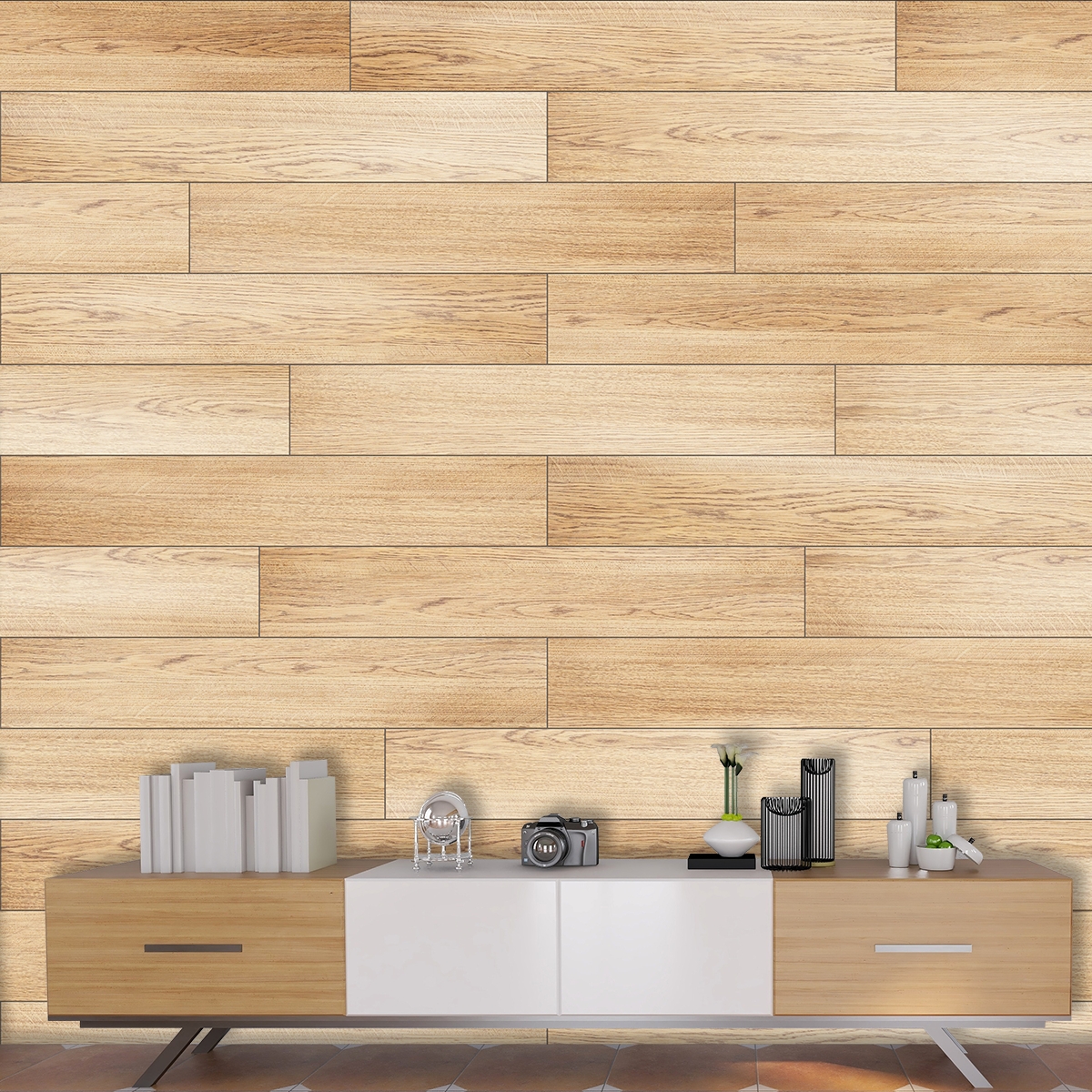 Rectangular Shapes Wooden Texture Wallpaper Magic Decor