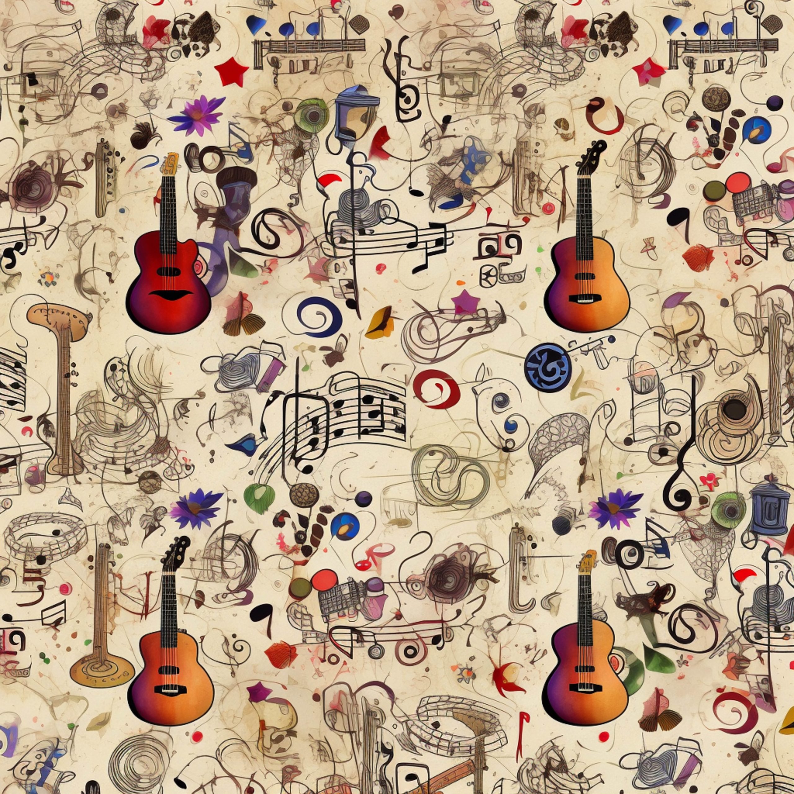 Music Themed Wallpaper for Walls Magic Decor